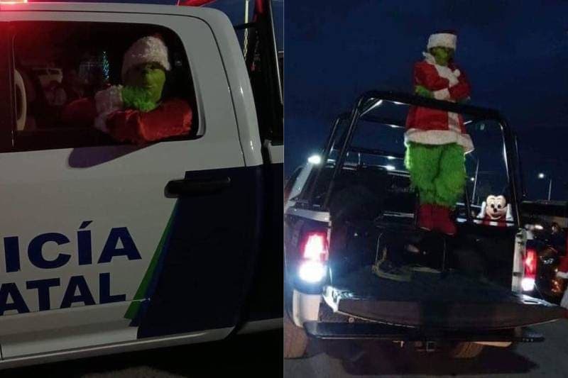 ¿Se salvó la navidad? Policías arrestan al Grinch en Tamaulipas