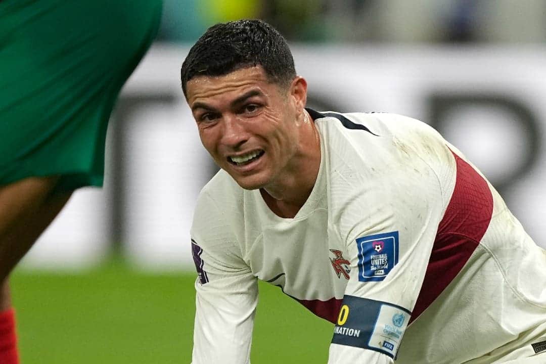 VIDEO: Cristiano Ronaldo salió llorando tras la eliminación de Portugal ante Marruecos