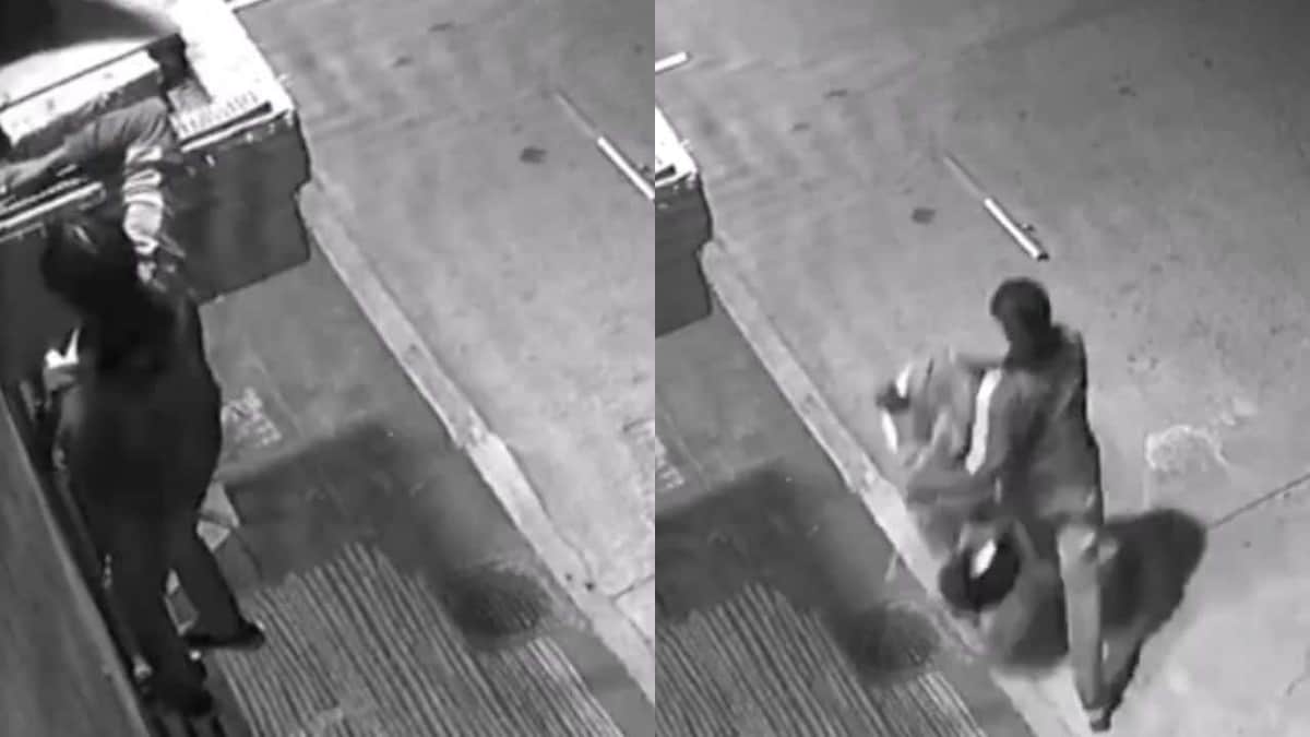 Video: Captan a un hombre robando arreglos navideños en Edomex