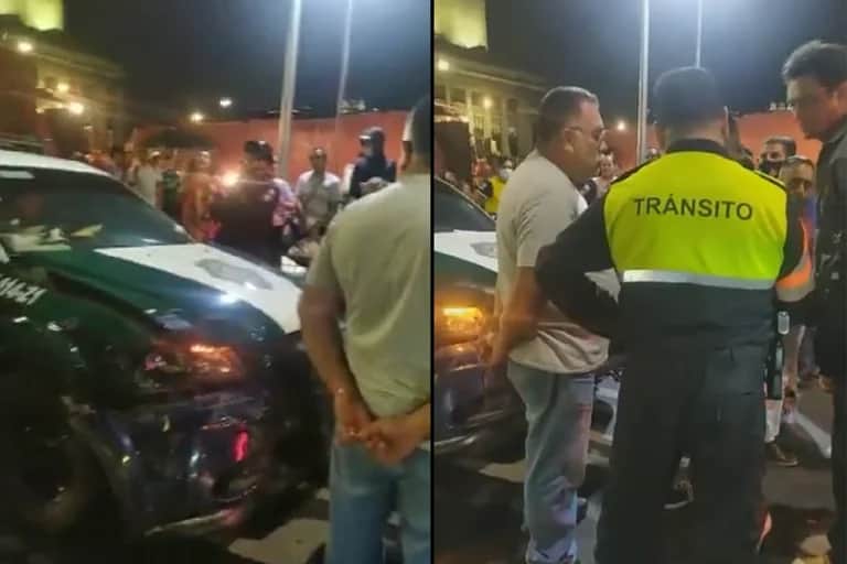 Policía presuntamente ebrio causó accidente en CDMX