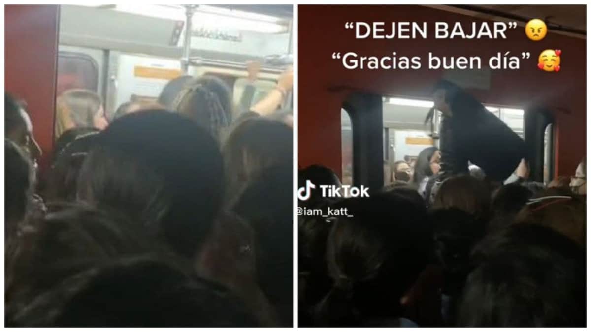 Video: Usuaria del Metro CDMX, tuvo un mal momento cuando no la dejaron bajar del vagón y se viralizó en TikTok