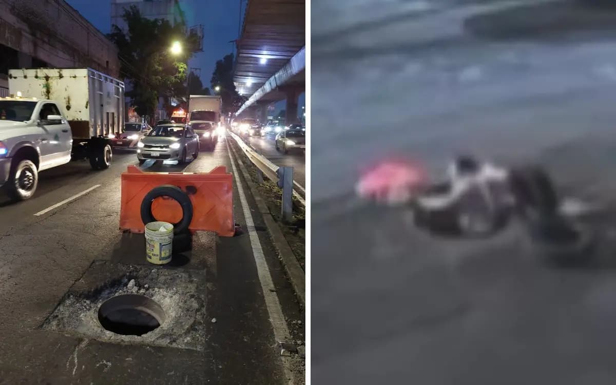 Coladeras en CDMX siguen provocando accidentes