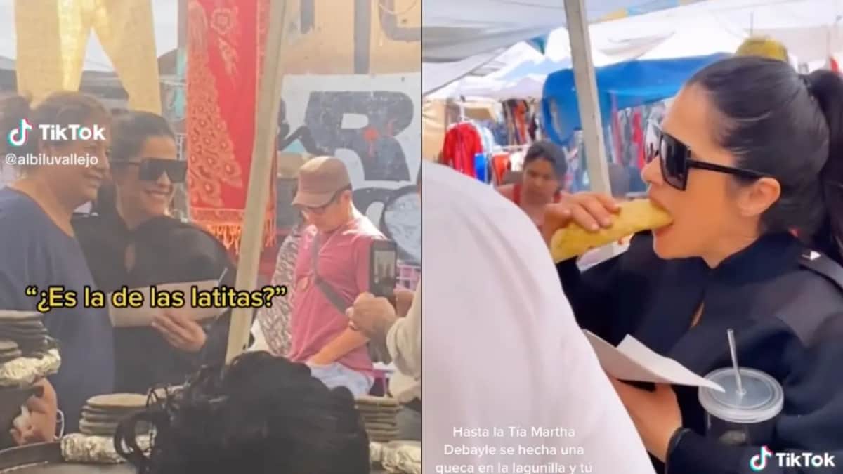 ¿Fue por más calcetines para latas? Captan a Martha Debayle en La Lagunilla