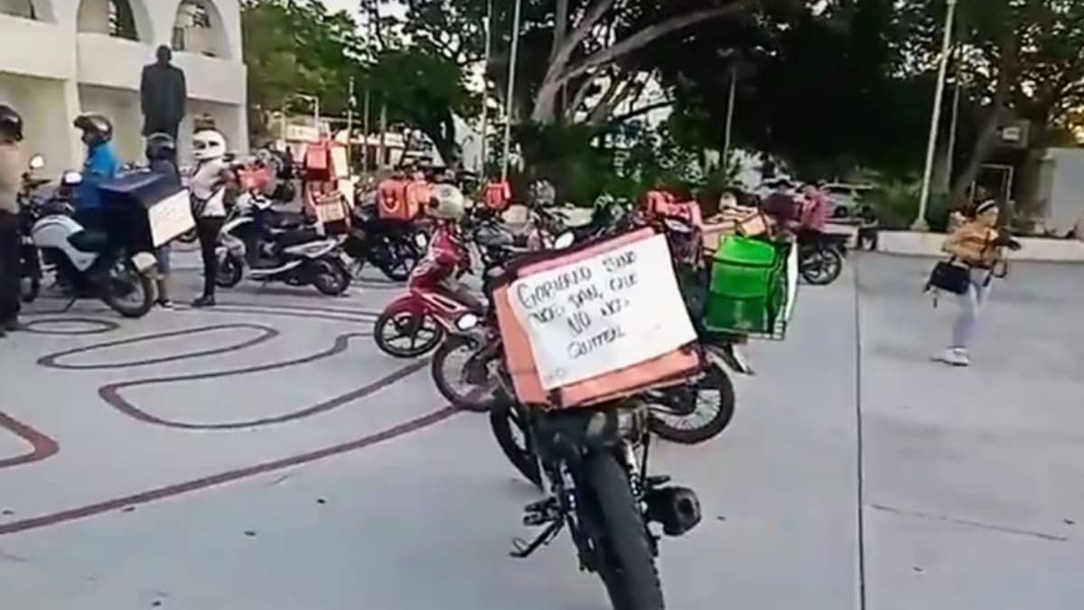 "Nos quieren regular y sin beneficios"; repartidores de comida, contra el cobro del 2% por viaje