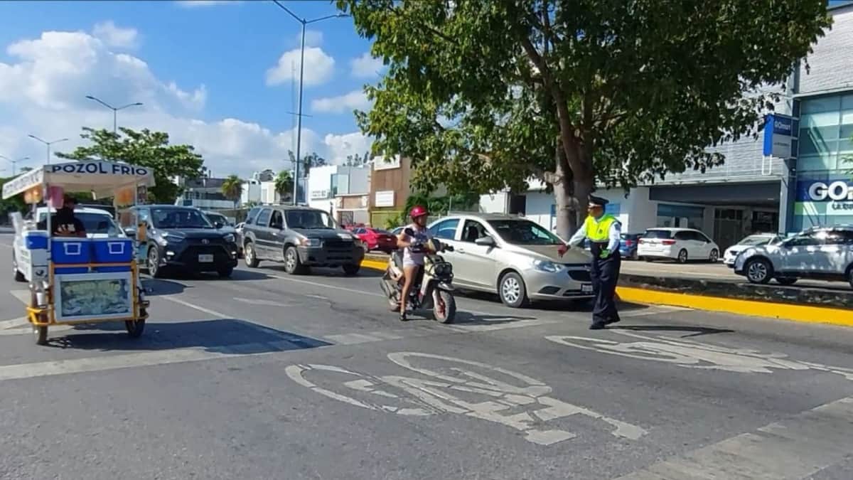 Realizan labores de educación vial en Solidaridad