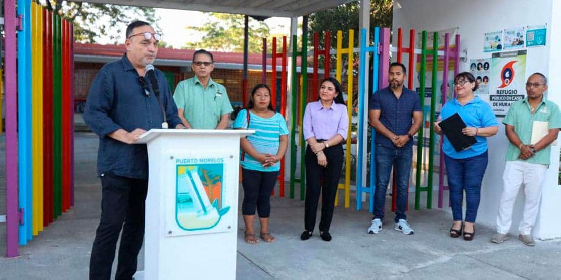 RECIBE BLANCA MERARI DE FUNDACIÓN EL CID OBRAS DE MEJORAMIENTO EN UN JARDÍN DE NIÑOS DE PUERTO MORELOS