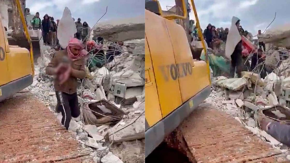 Bebé nace durante terremoto en Siria y es rescatado de los escombros