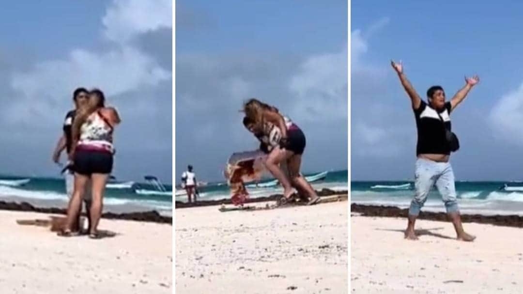 VIDEO: Le cobran 500 pesos por una "muestra" de empanada en Tulum, enfurece y las tira todas