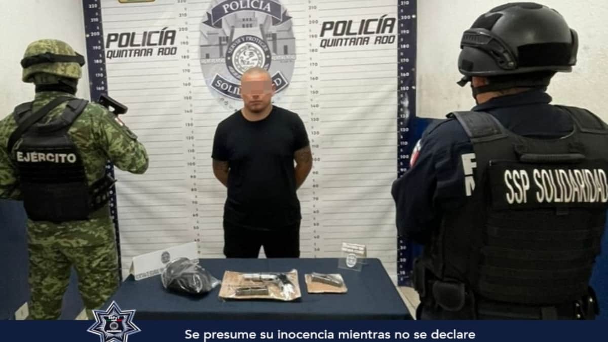Capturan a un sujeto armado en la colonia Nicte-Ha de Playa del Carmen