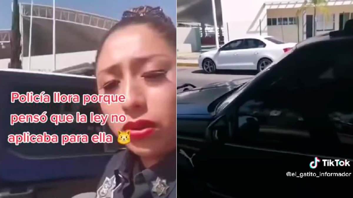 Video: Mujer policía se queja y llora porque la multaron al estacionar su auto en lugar prohibido