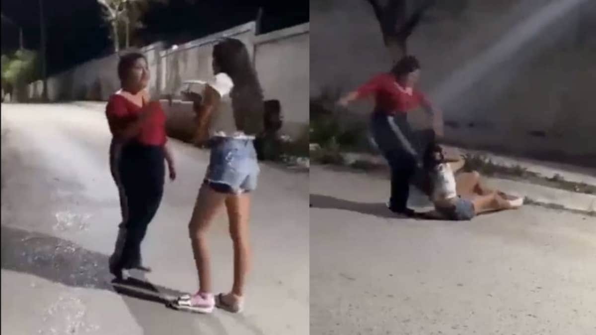 VIDEO: Mujer da golpiza a su hija por "dejarse" hacer bullying en la escuela