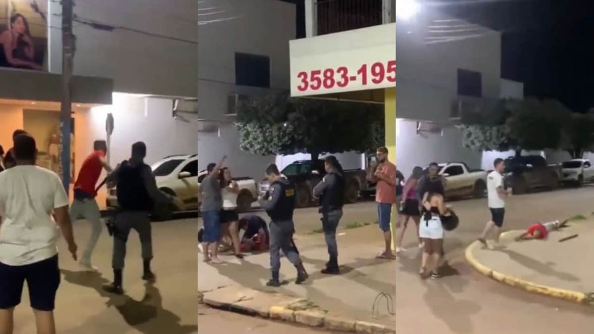 Video: Delincuente agrede a policía de Brasil y este dispara hasta dejarlo abatido