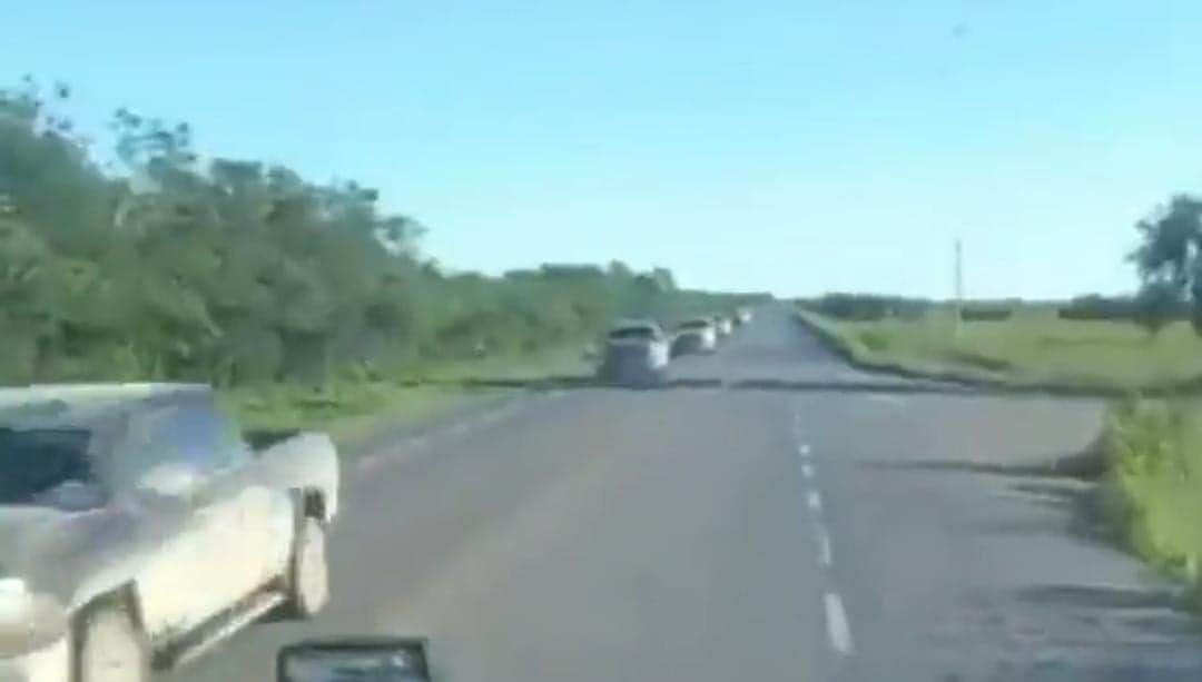 Video: Captan un convoy de vehículos del crimen organizado en Tamaulipas
