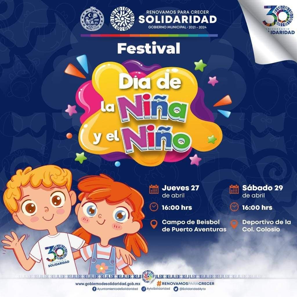 Niñas y niños solidarenses serán festejados por su día