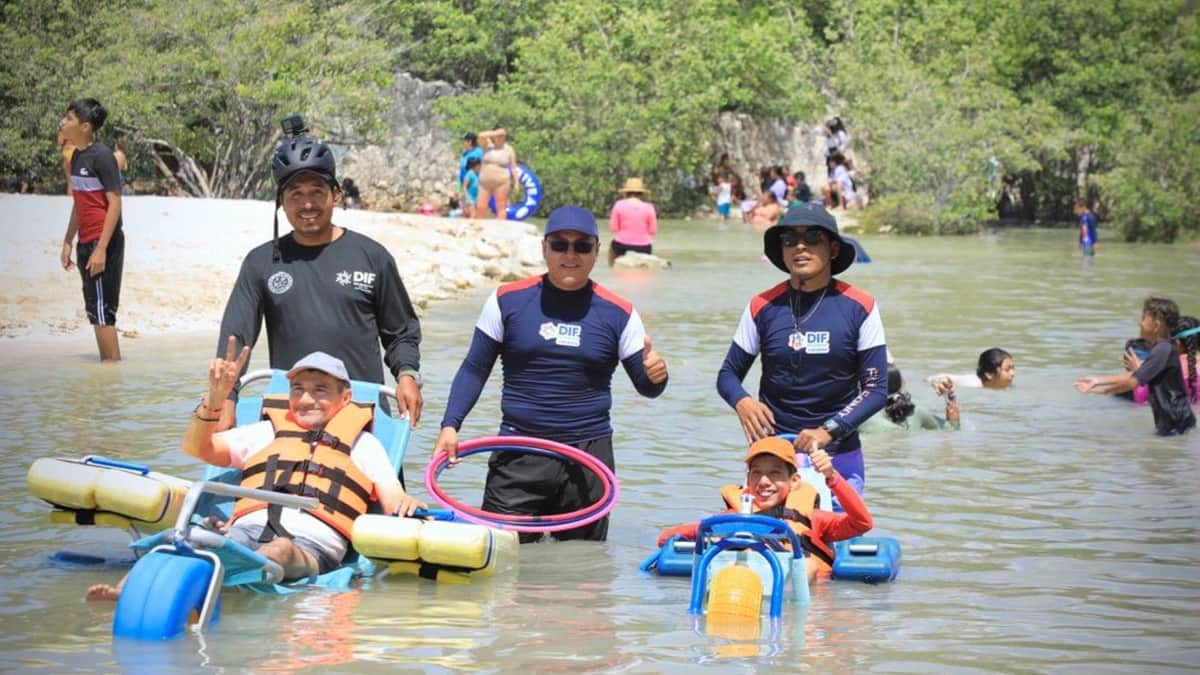 Lili Campos inauguró la playa inclusiva de Punta Esmeralda