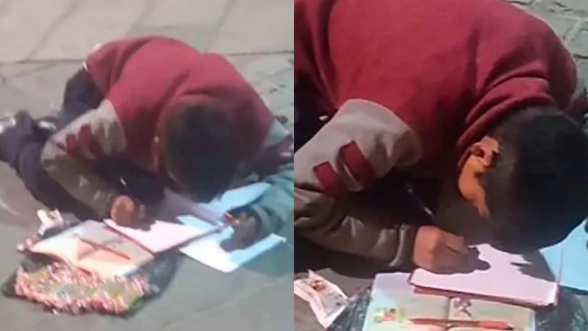 VIDEO: Niño vende dulces en la calle mientras hace su tarea y se vuelve viral