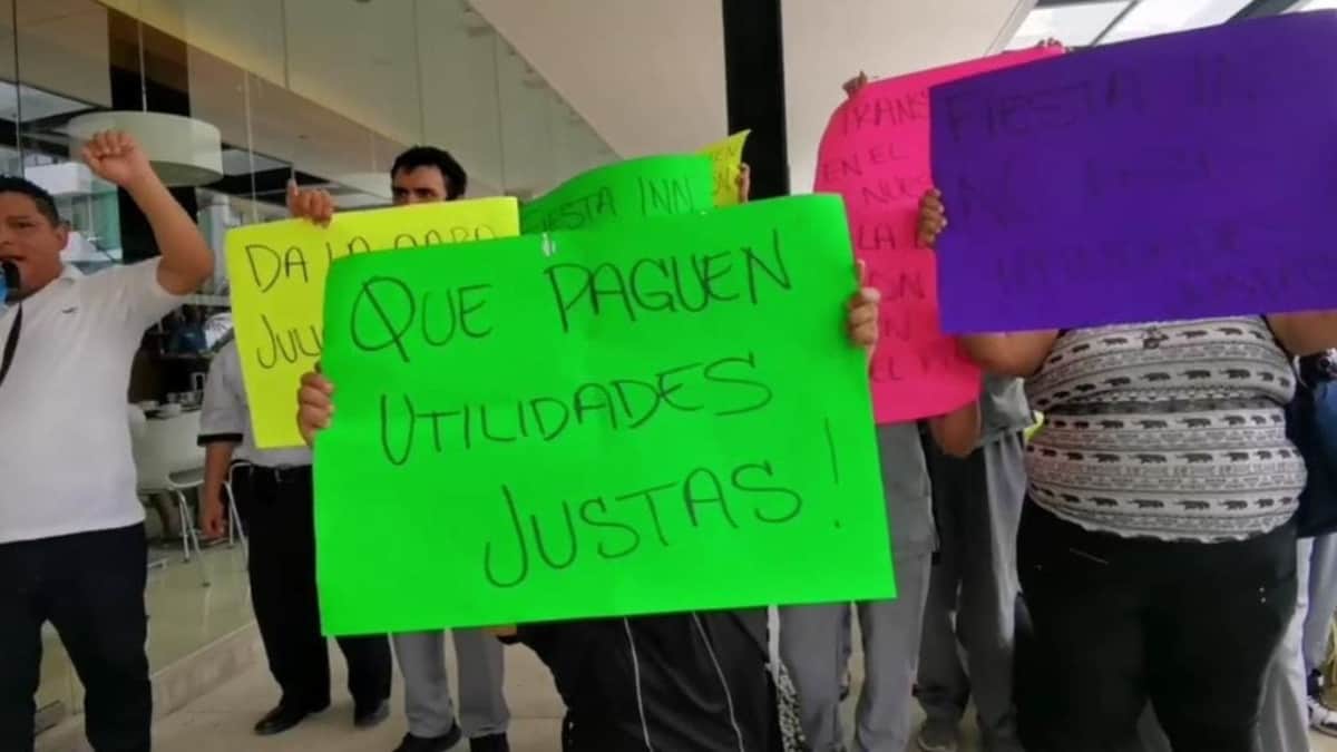 Trabajadores del Fiesta Inn y The Fives Downtown se suman a protestas por pago de utilidades