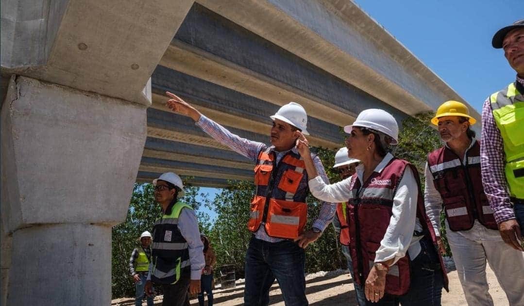 Destaca Mara Lezama avance de obras como la remodelación del bulevar Colosio y el puente Nichupté
