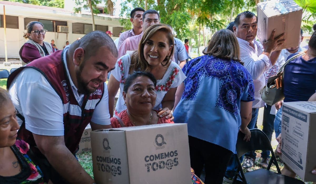 Mara Lezama inicia la entrega de despensas “Comemos Tod@s” en Chetumal
