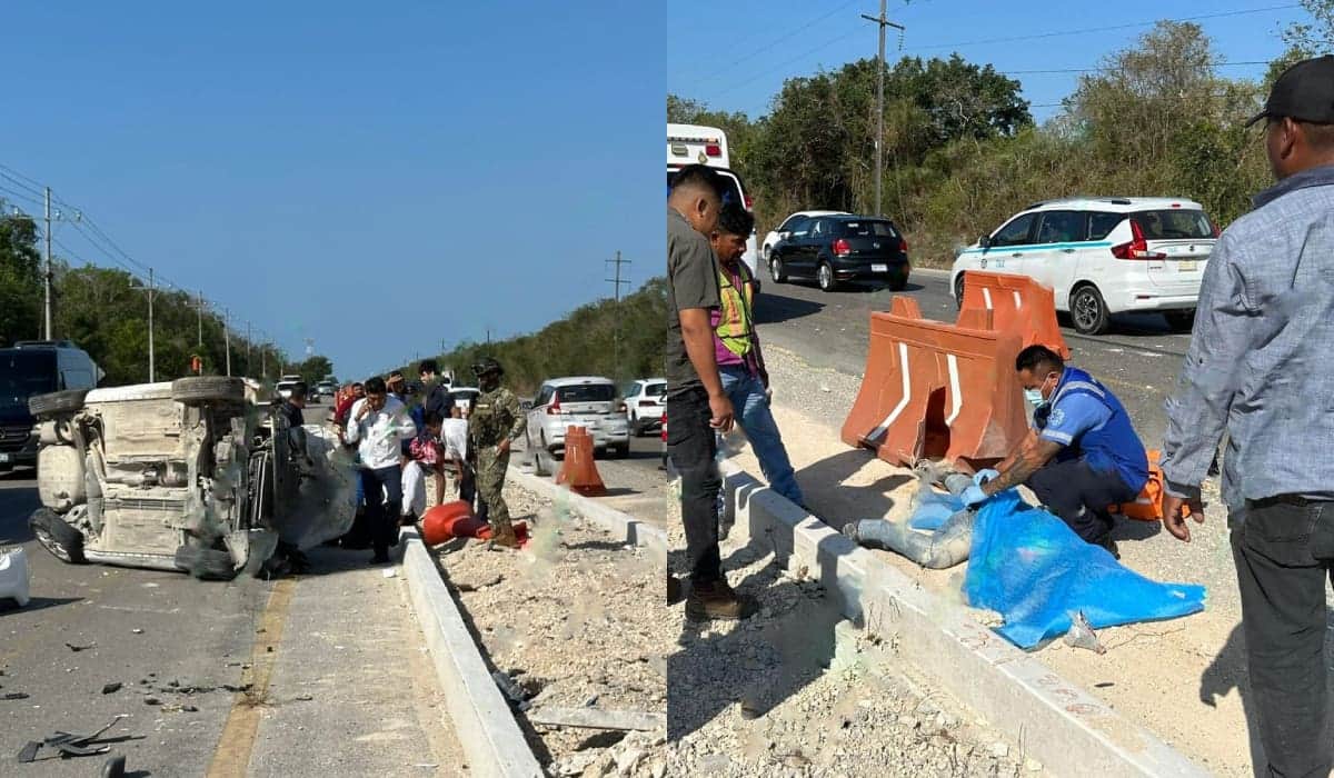 Muere trabajador del Tren Maya, tras ser embestido por un taxi en Playa del Carmen
