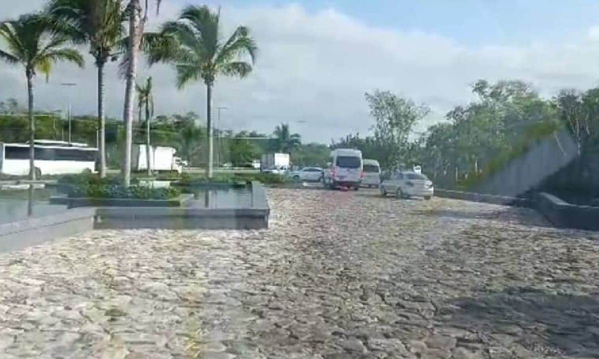 Taxistas bloquean entrada y salida a vans con turistas en el hotel Hilton de Cancún