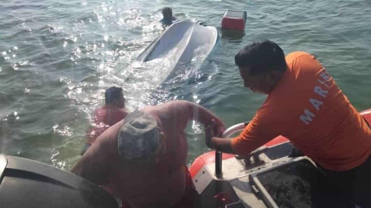 Rescatan a cinco personas que naufragaron en la bahía de Chetumal