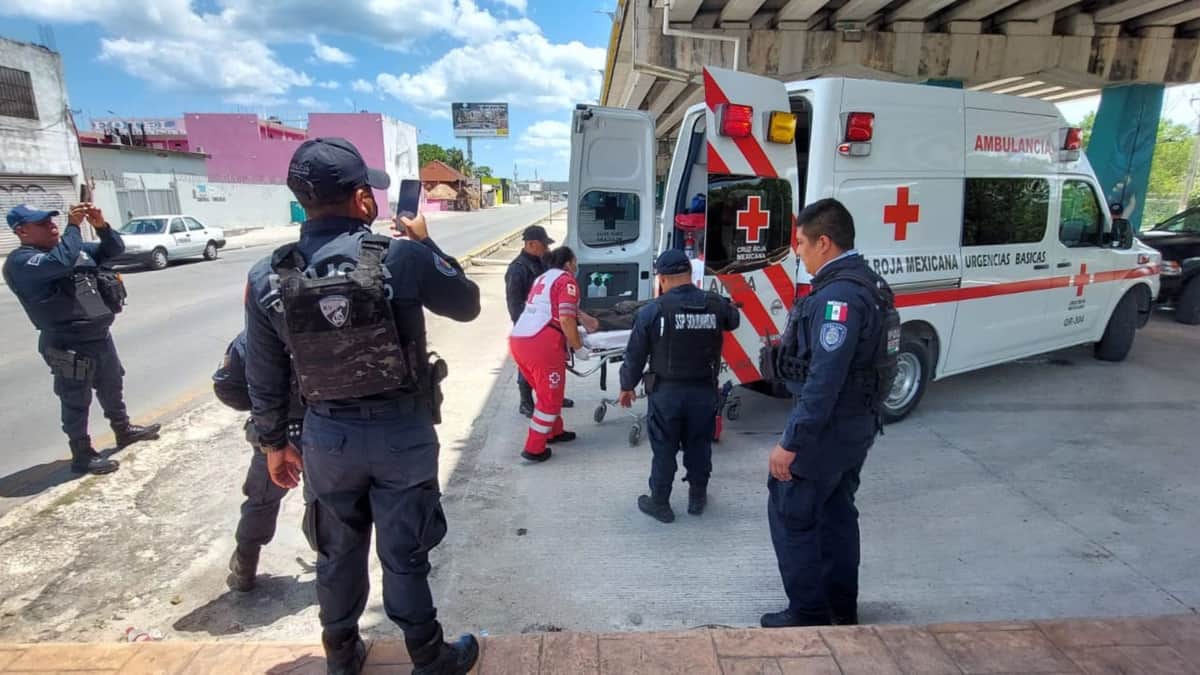 Indigentes se lían a golpes en Playa del Carmen, uno queda gravemente herido