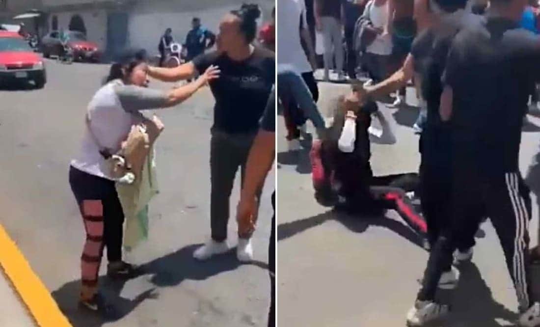 VIDEO: Golpean a alumna y a su madre con bebé en brazos afuera de secundaria en Valle de Chalco