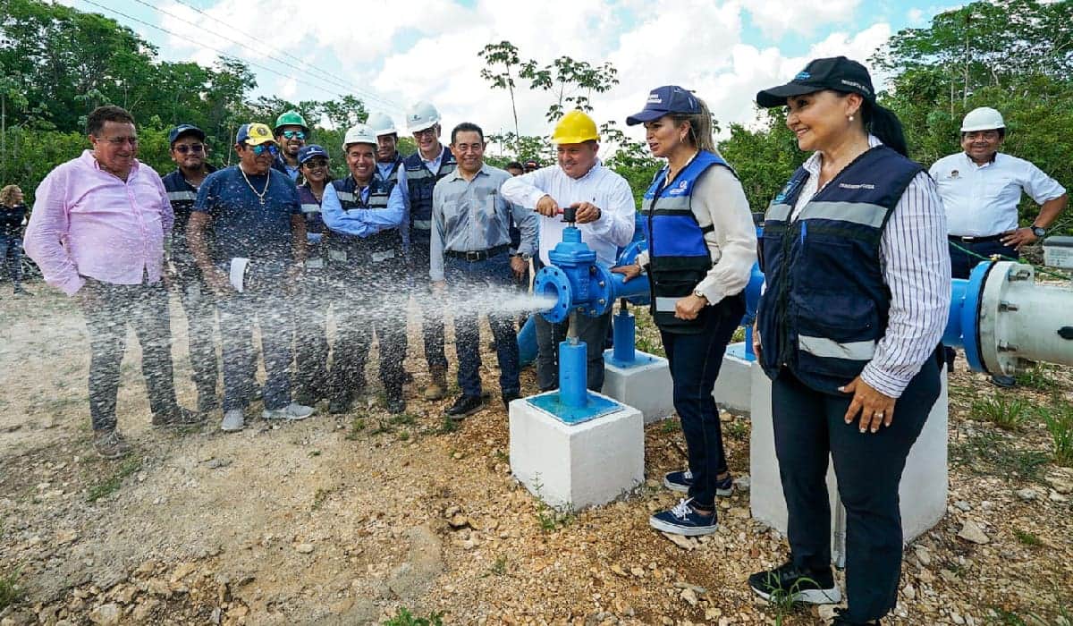 Lili Campos supervisa los 5 nuevos pozos de Aguakan en Playa del Carmen