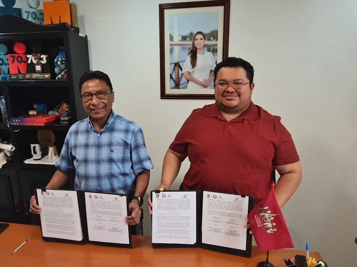 La Fundación de Parques y Museos y SEQ firman convenio para pintar fachadas de escuelas públicas de Cozumel