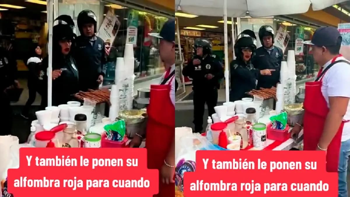 VIDEO: Sandra Cuevas exige uso de tapetes a vendedores para que no manchen de grasa la banqueta