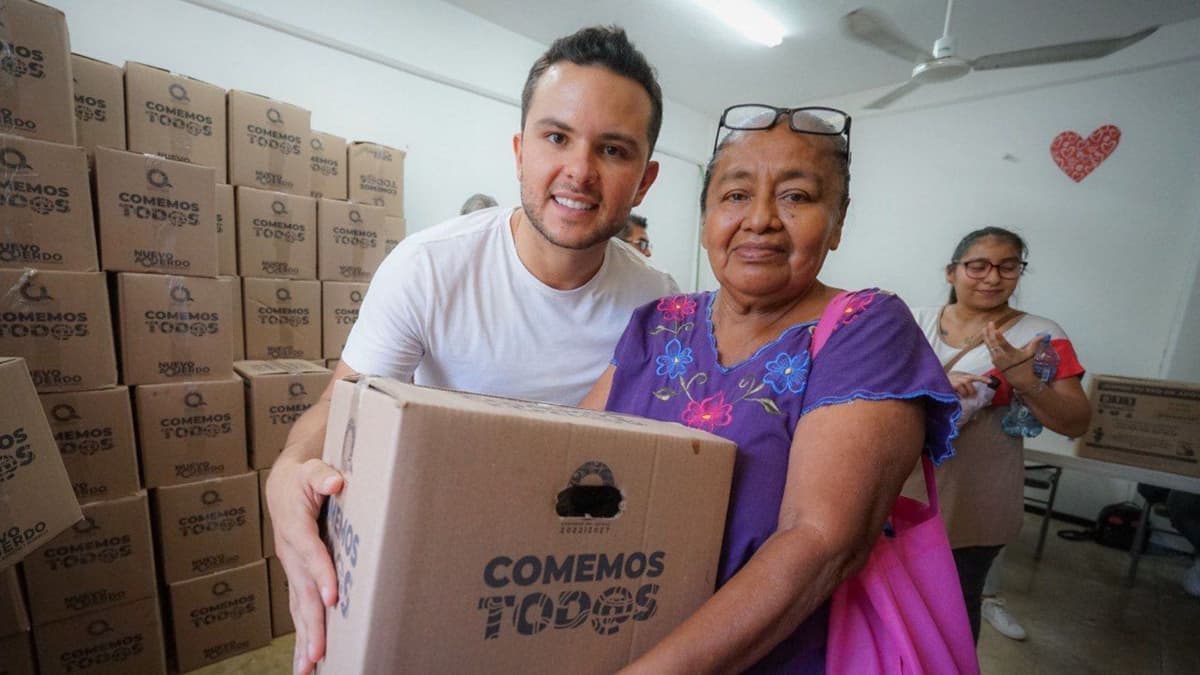 Da “Mujer es Vida” seguridad alimentaria a familias cancunenses y quintanarroenses: Pablo Bustamante