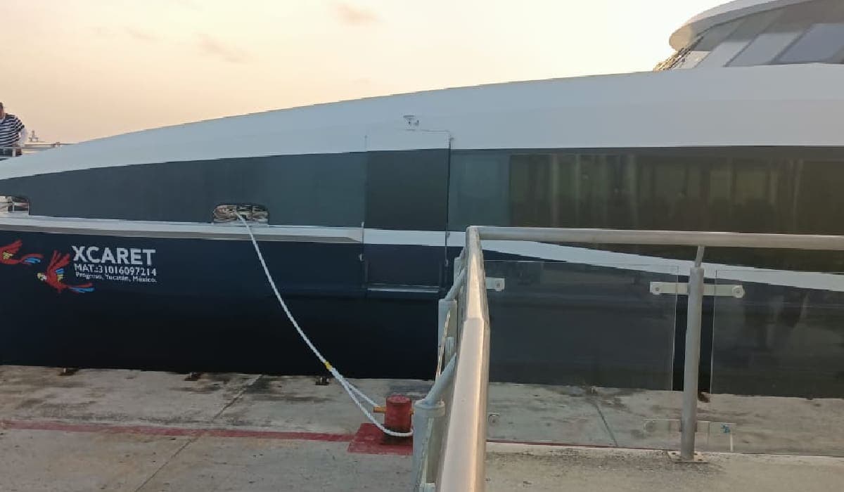 Ya se hicieron las pruebas de los barcos de Xcaret en Cozumel; solo falta la taquilla