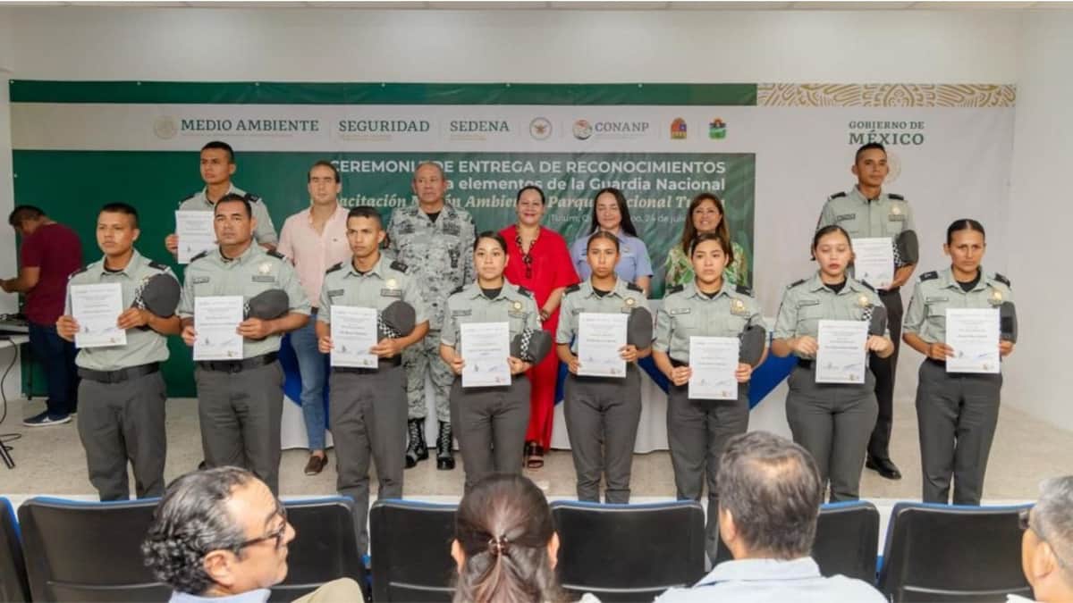 Capacitan en Tulum a elementos de la Guardia Nacional especializados en la protección de Áreas Naturales Protegidas