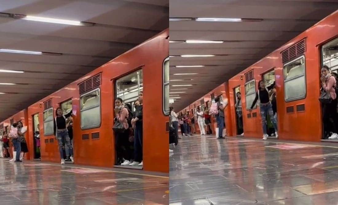 VIDEO: Pasajera explota contra conductor del Metro CDMX por retraso de trenes en la Línea 3