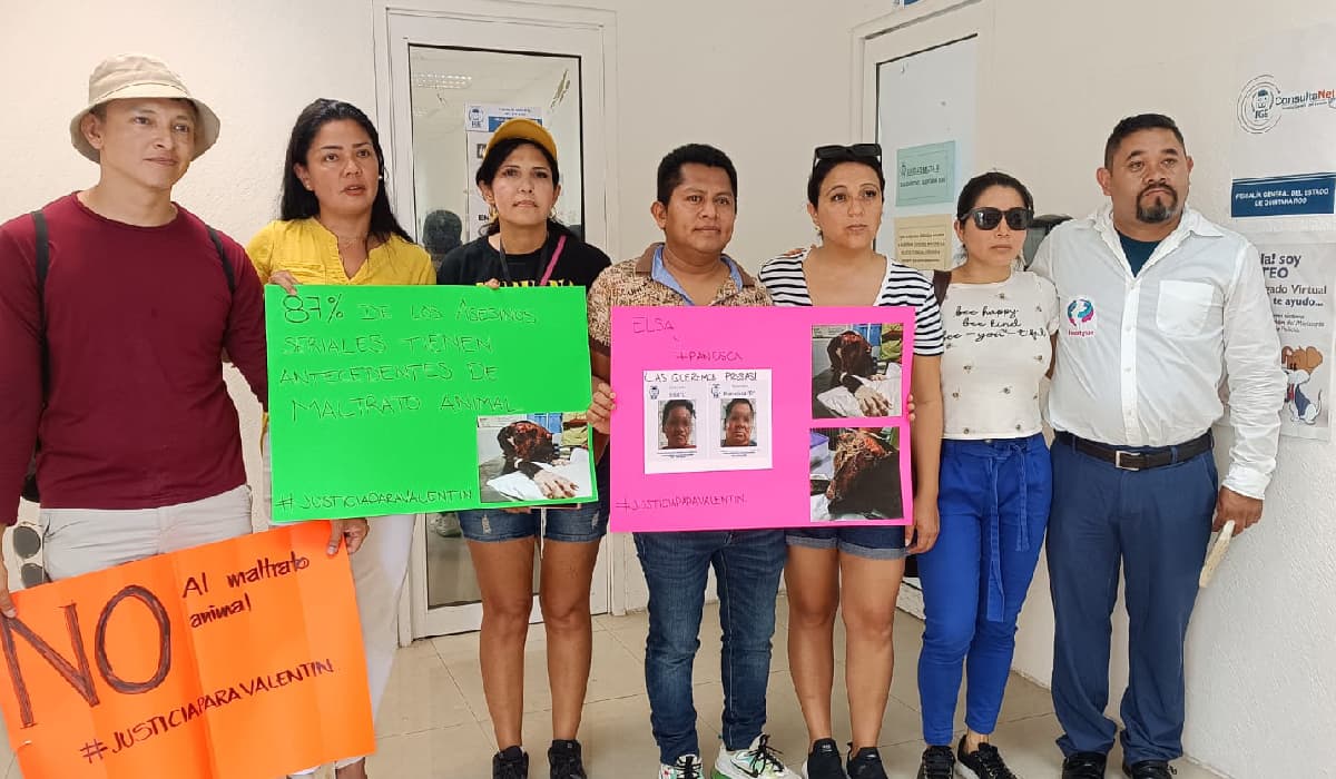 Piden activistas cárcel para presuntas culpables de quemar a perrito Valentín en Playa del Carmen