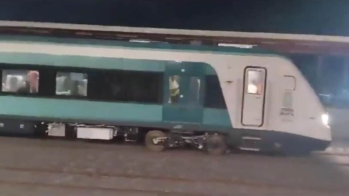 Video: Realizan pruebas dinámicas de vagones del Tren Maya previo a la llegada de AMLO al sureste