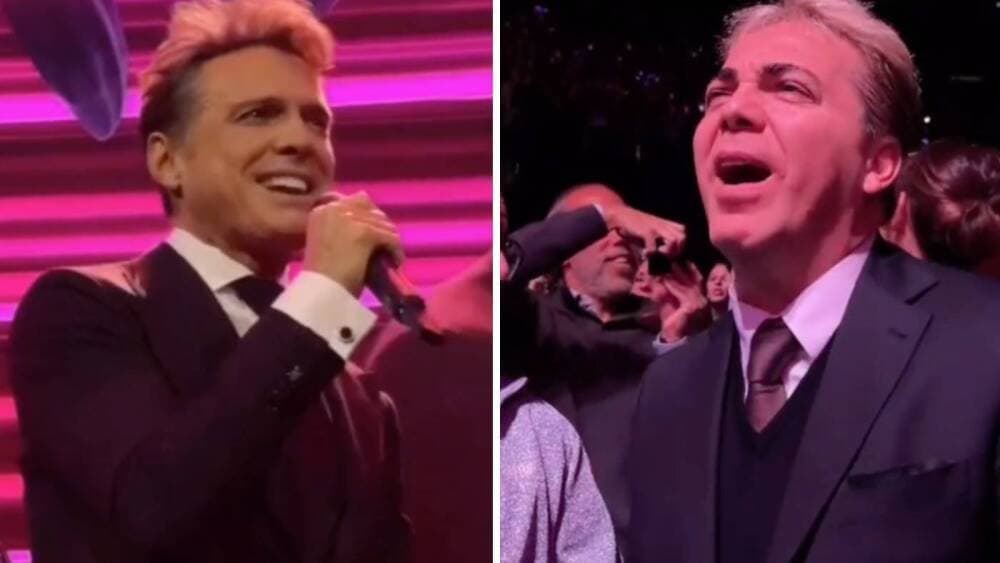 Video: Cristian Castro disfrutó en primera fila el concierto de Luis Miguel en Argentina