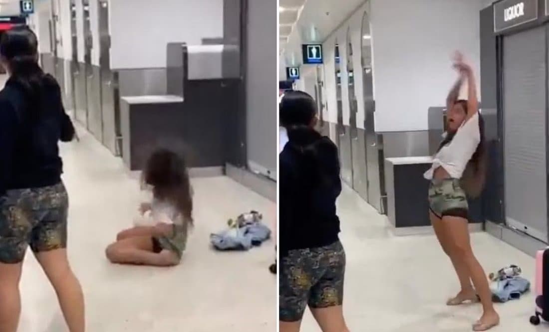 Usuarios critican a joven que enfureció tras cancelarle vuelo