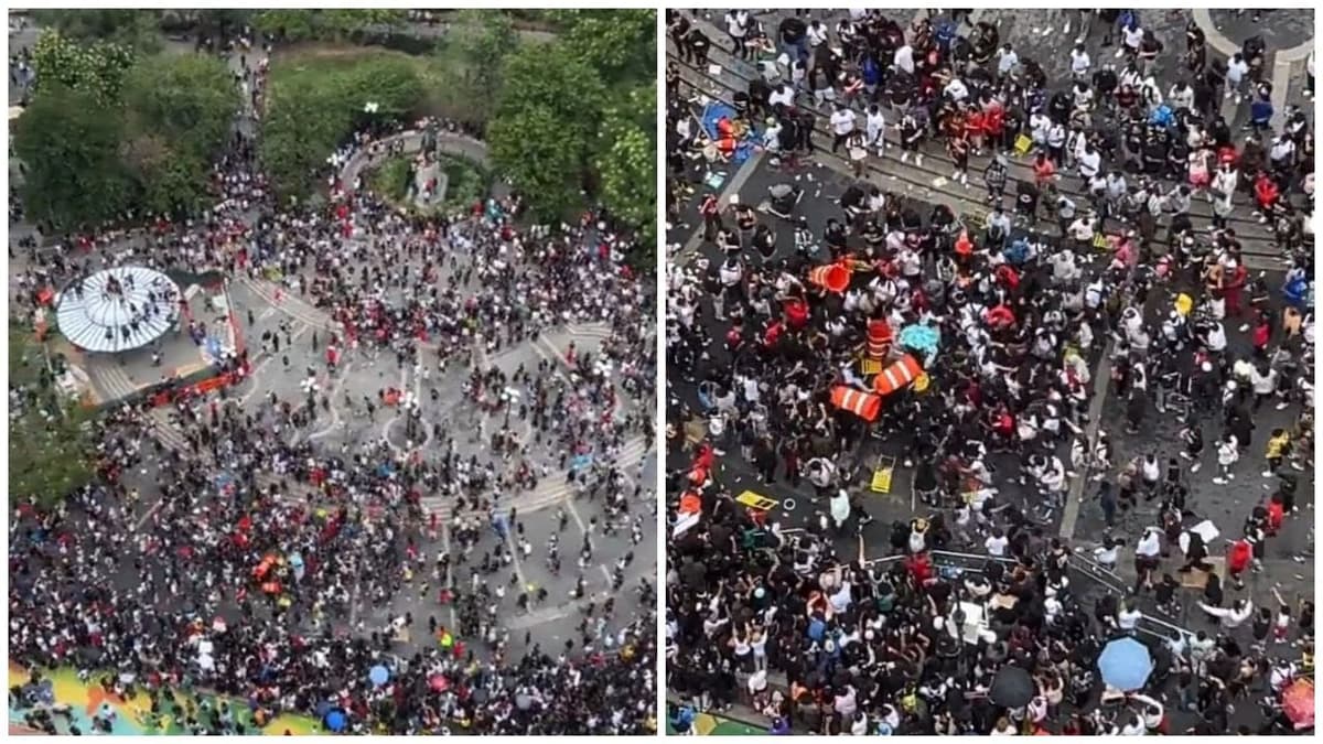 Video: Promesa de videojuegos gratis desata disturbios en Union Square de Nueva York entre jóvenes y policías