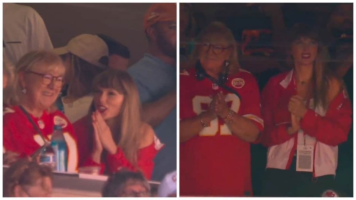 Video: Taylor Swift fue vista junto a la mamá de Travis Kelce en el Arrowhead Stadium apoyando al jugador