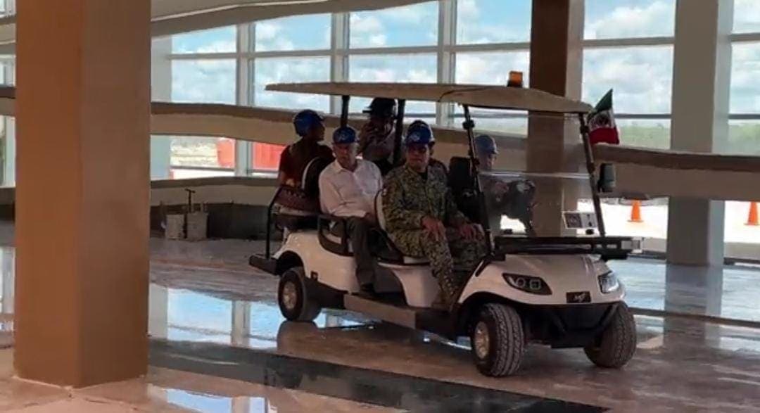 Video: AMLO muestra por primera vez parte del interior del aeropuerto de Tulum