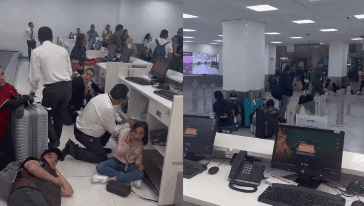 Video: Balacera en el AICM dejó dos policías heridos y un detenido