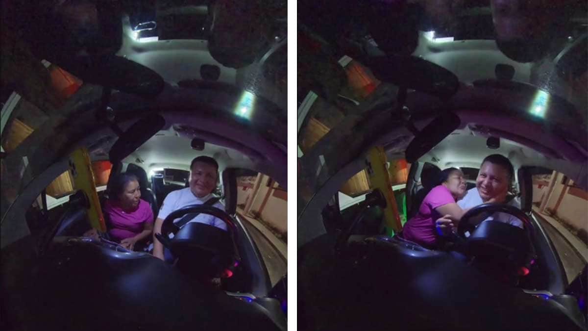 VIDEO: Mujer intenta pagarle con besos a un taxista en Cancún