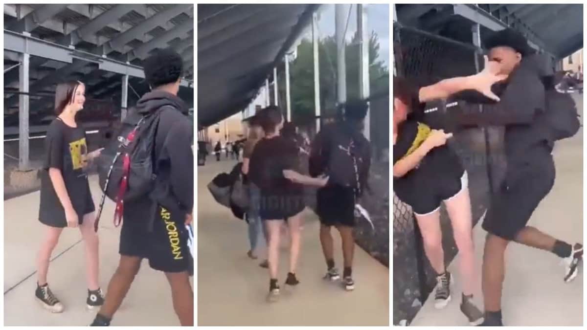 Video: Pelea se hace viral en redes luego de que una chica le pega a un chico y este se defiende
