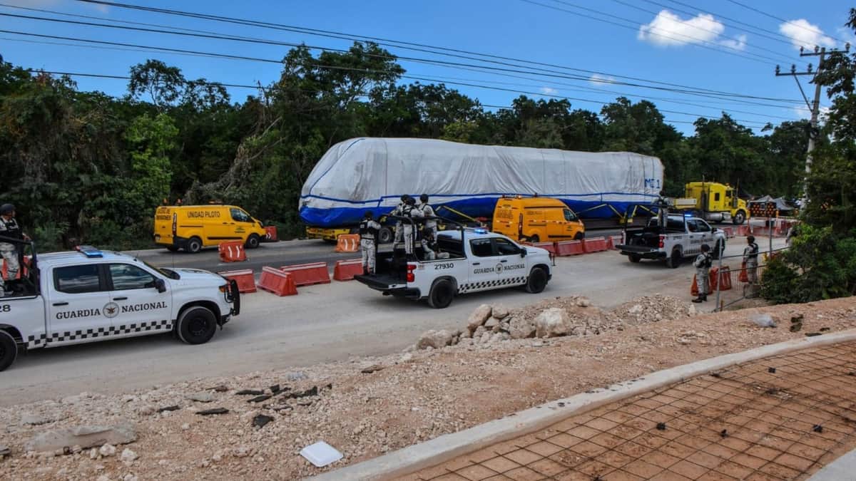 Llegó a Cancún el segundo convoy de los vagones del Tren Maya