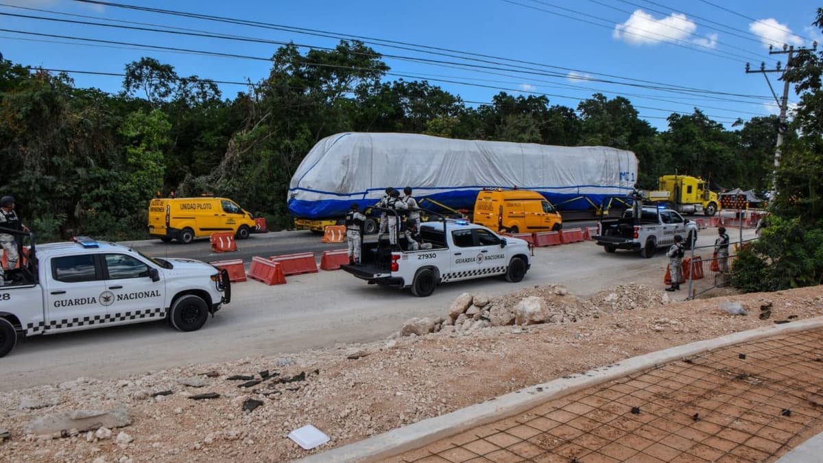 Llegó a Cancún el segundo convoy de los vagones del Tren Maya