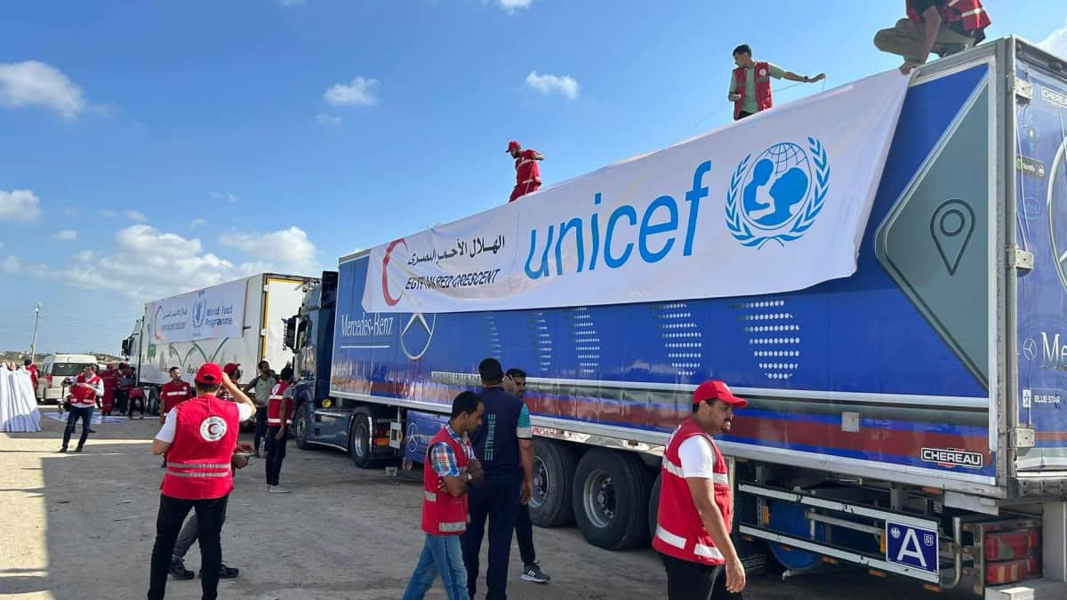 Unicef advierte que en Gaza solamente entró agua potable para 22 mil personas