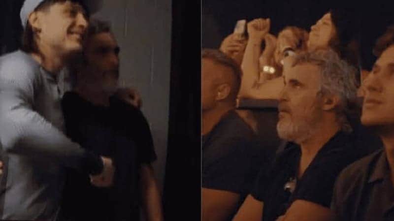 Video: Captan a Joaquin Phoenix en concierto de Peso Pluma