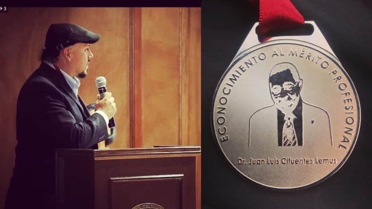 Roberto Rojo, activista contra el Tren Maya, recibió la medalla "Luis Cifuentes Lemus" por su destacada labor en la divulgación científica